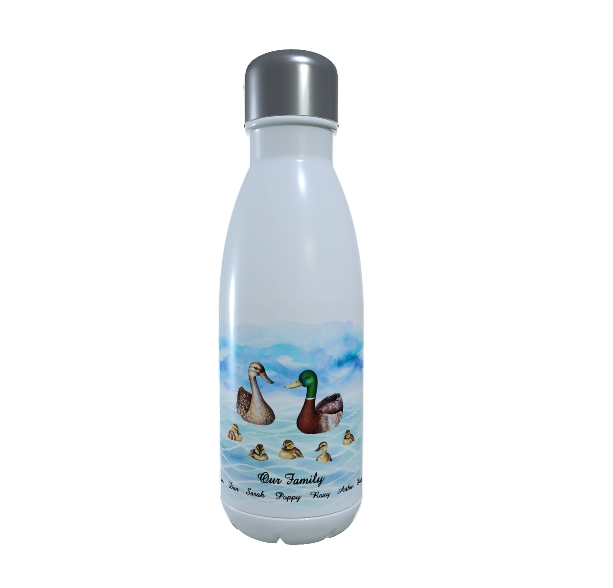 Duck Our Family Water Bottle, Family Duck Water Bottle